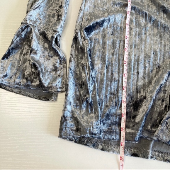 NWT Nasty Gal OML Metallic Silver Velvet Romper - Picture 9 of 11
